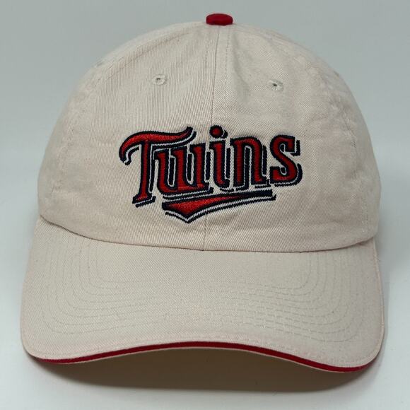 Vintage Y2Ks Minnesota Twins Hat Baseball Cap Dairy Queen 2001 Beige Snapback - Picture 1 of 8